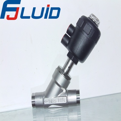 塑料头对焊角座阀Plastic Head Welded Angle Seat Valve