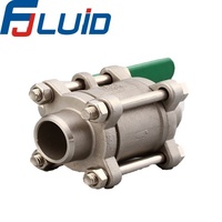 Welded 3 pcs ball valve