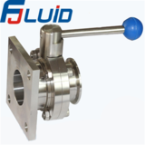 Stainless Steel Sanitary Flanged and Tri-clamped Butterfly Valve