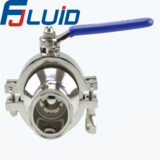 Stainless Steel Sanitary Clamp Butterfly Type Ball Valve